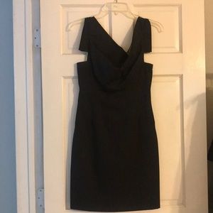 Black Halo pinstripe sheath dress size 4
